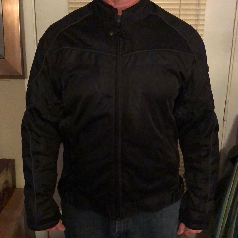 Bilt Techno Motorcycle Jacket Black Size XL-T. EUC